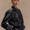 Codi Faux Leather Bomber Jacket – Black Codi Faux Leather Bomber Jacket – Black
