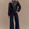 Codi Faux Leather Bomber Jacket – Black Codi Faux Leather Bomber Jacket – Black