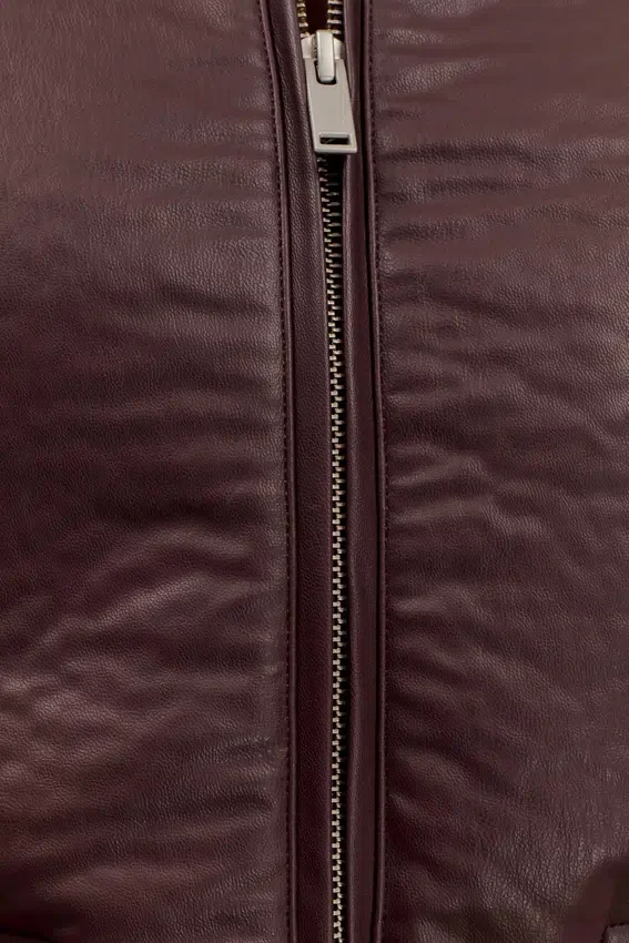 Codi Faux Leather Bomber Jacket – Merlot Codi Faux Leather Bomber Jacket – Merlot