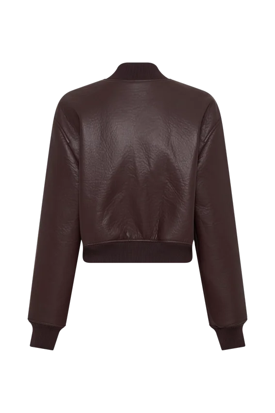 Codi Faux Leather Bomber Jacket – Merlot Codi Faux Leather Bomber Jacket – Merlot