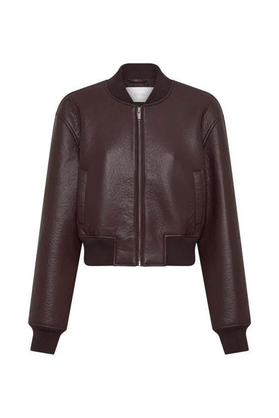 Codi Faux Leather Bomber Jacket – Merlot Codi Faux Leather Bomber Jacket – Merlot