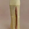 Coleene Pointelle Knit Maxi Skirt – Lemon Coleene Pointelle Knit Maxi Skirt – Lemon