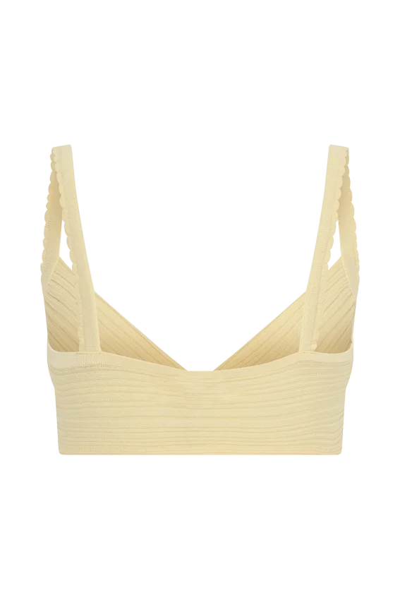 Coleene Pointelle Knit Top – Lemon Coleene Pointelle Knit Top – Lemon