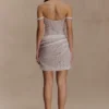 Connie Beaded Bodycon Mini Dress – Nude Connie Beaded Bodycon Mini Dress – Nude