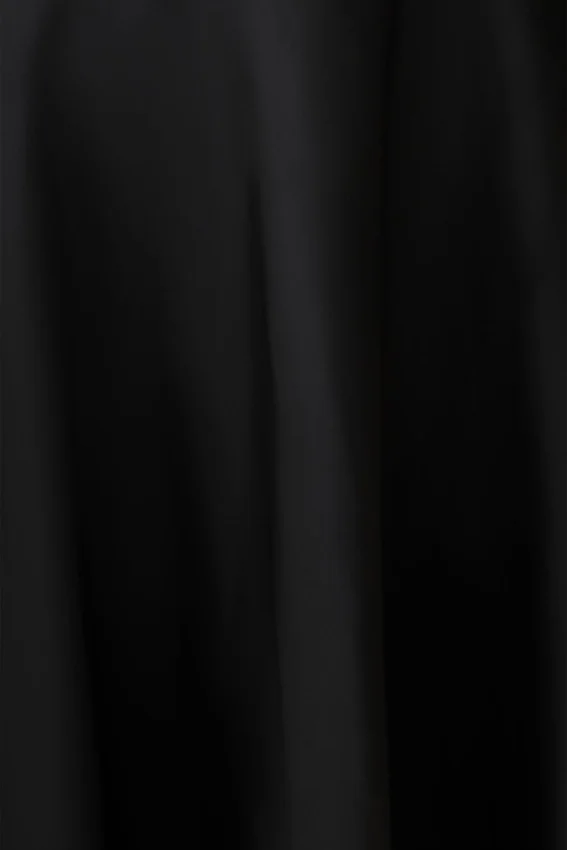 Coralie Asymmetric Satin Midi Skirt – Black Coralie Asymmetric Satin Midi Skirt – Black