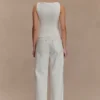 Coraline Panelled Sleeveless Top – White Coraline Panelled Sleeveless Top – White