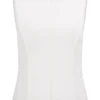 Coraline Panelled Sleeveless Top – White Coraline Panelled Sleeveless Top – White