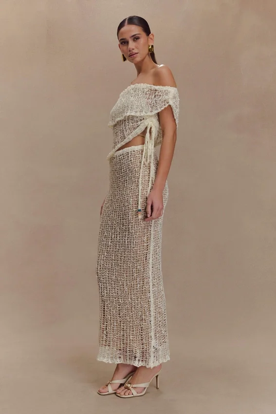 Cordelia Knit Maxi Skirt – Ivory Cordelia Knit Maxi Skirt – Ivory