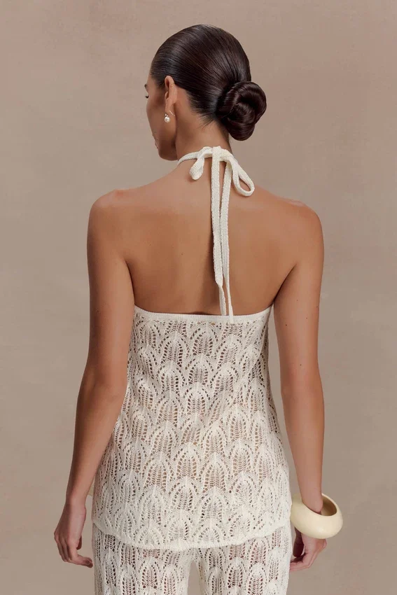 Corey Crochet Halter Neck Top – Ivory Corey Crochet Halter Neck Top – Ivory