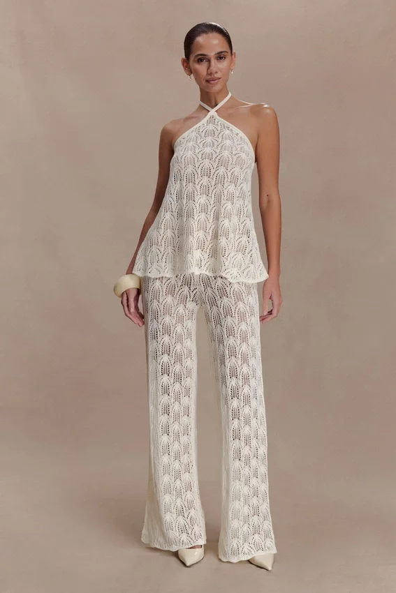 Corey Crochet Halter Neck Top – Ivory Corey Crochet Halter Neck Top – Ivory