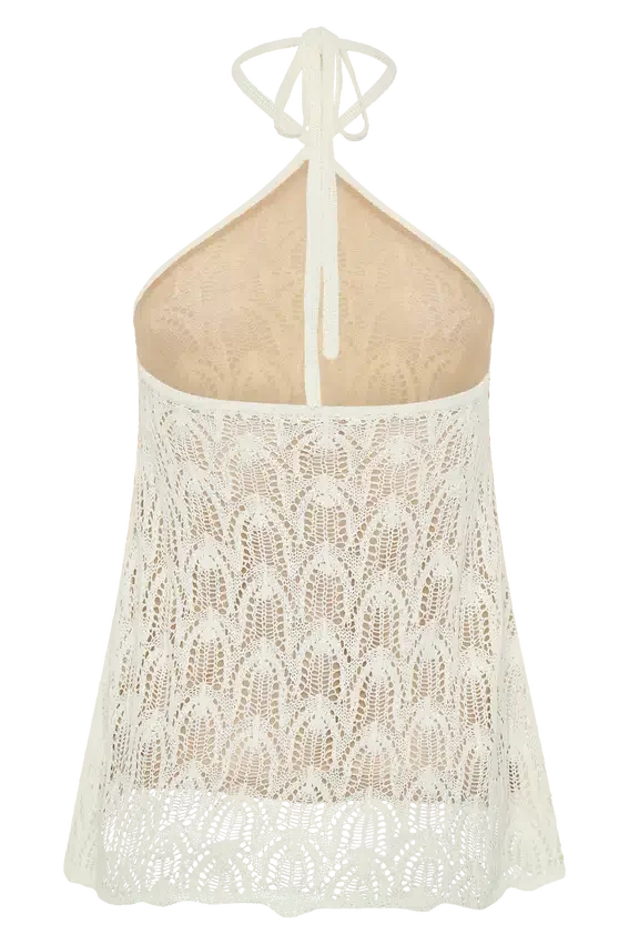 Corey Crochet Halter Neck Top – Ivory Corey Crochet Halter Neck Top – Ivory