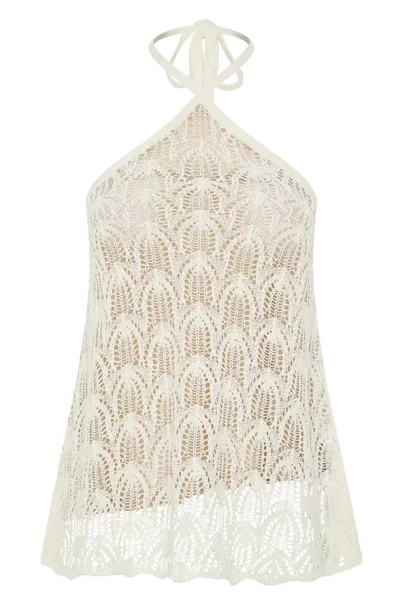 Corey Crochet Halter Neck Top – Ivory Corey Crochet Halter Neck Top – Ivory