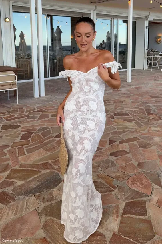 Cornelia Floral Sheer Maxi Dress – Ivory Cornelia Floral Sheer Maxi Dress – Ivory