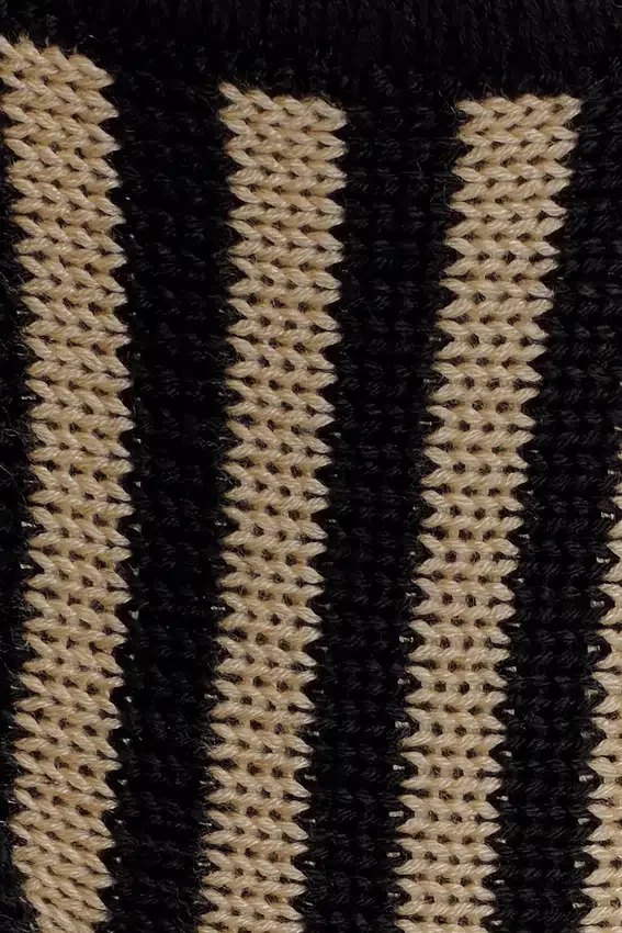 Corrie Crochet Tie Up Bikini Bottom – Black And Neutral Stripe Corrie Crochet Tie Up Bikini Bottom – Black And Neutral Stripe