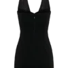 Cressida Crepe Halter Mini Dress – Black