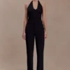Cressida Crepe Halter Top – Black