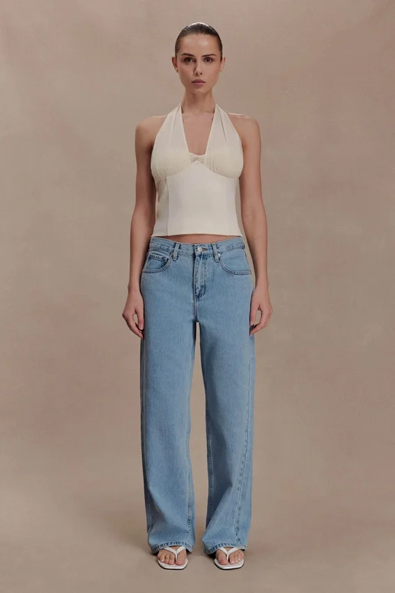 Cressida Crepe Halter Top – Ivory Cressida Crepe Halter Top – Ivory