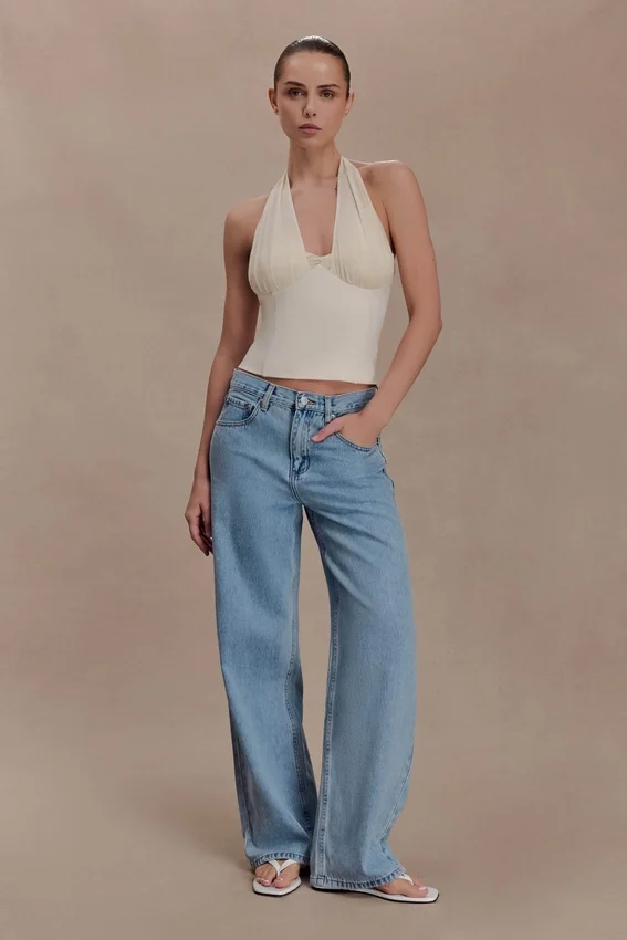 Cressida Crepe Halter Top – Ivory Cressida Crepe Halter Top – Ivory
