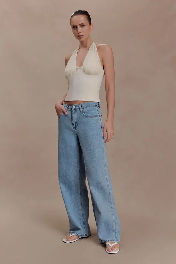 Cressida Crepe Halter Top – Ivory Cressida Crepe Halter Top – Ivory