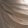 Dalia Off Shoulder Satin Maxi Dress – Blush Gold
