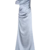 Dalia Off Shoulder Satin Maxi Dress – Frosted Blue Dalia Off Shoulder Satin Maxi Dress – Frosted Blue