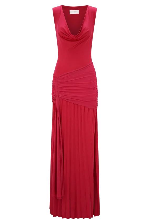Dania Cowl Neck Slinky Maxi Dress – Fuchsia Pink Dania Cowl Neck Slinky Maxi Dress – Fuchsia Pink