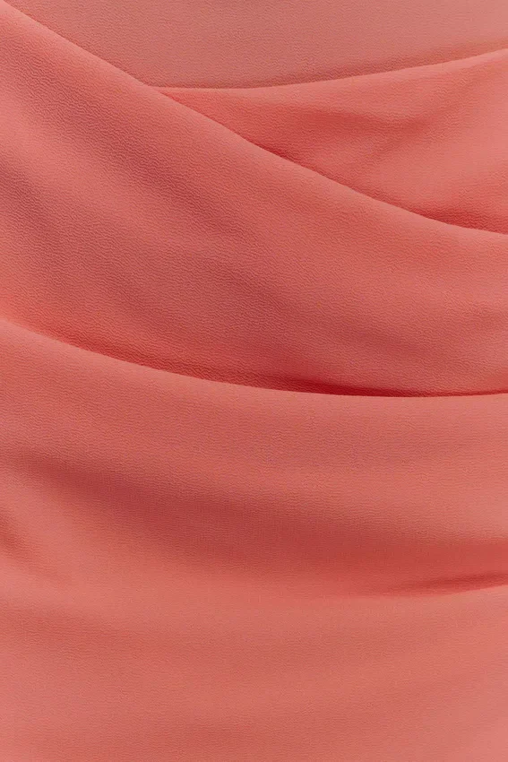 Daria Draped Chiffon Maxi Dress – Pastel Nectarine Daria Draped Chiffon Maxi Dress – Pastel Nectarine