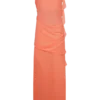 Daria Draped Chiffon Maxi Dress – Pastel Nectarine Daria Draped Chiffon Maxi Dress – Pastel Nectarine