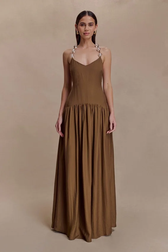 Darling Linen Maxi Dress – Chocolate Darling Linen Maxi Dress – Chocolate