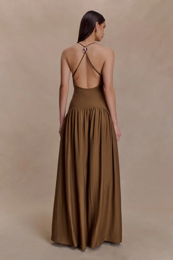 Darling Linen Maxi Dress – Chocolate Darling Linen Maxi Dress – Chocolate