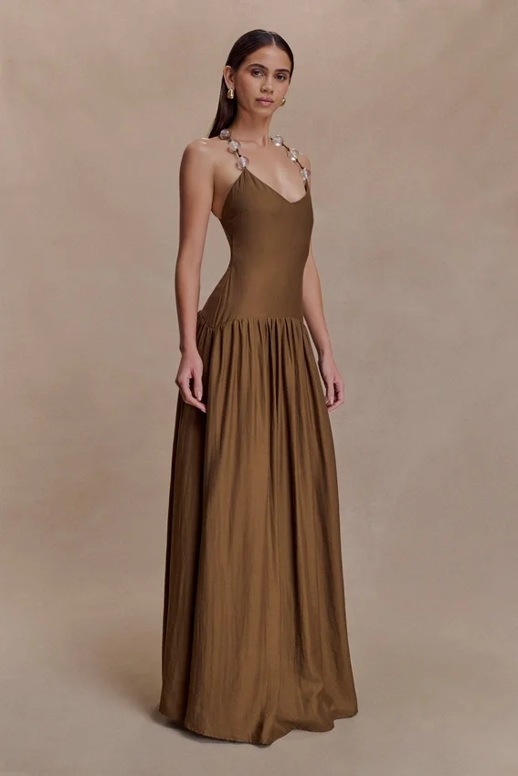 Darling Linen Maxi Dress – Chocolate Darling Linen Maxi Dress – Chocolate
