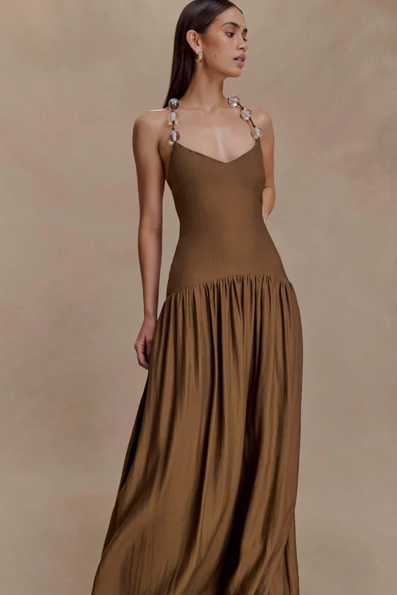 Darling Linen Maxi Dress – Chocolate Darling Linen Maxi Dress – Chocolate