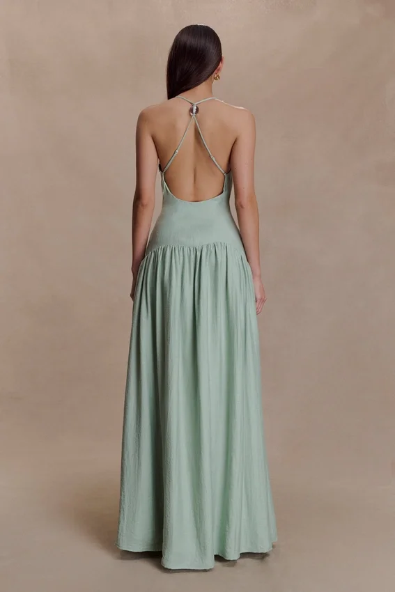 Darling Linen Maxi Dress – Sage Darling Linen Maxi Dress – Sage