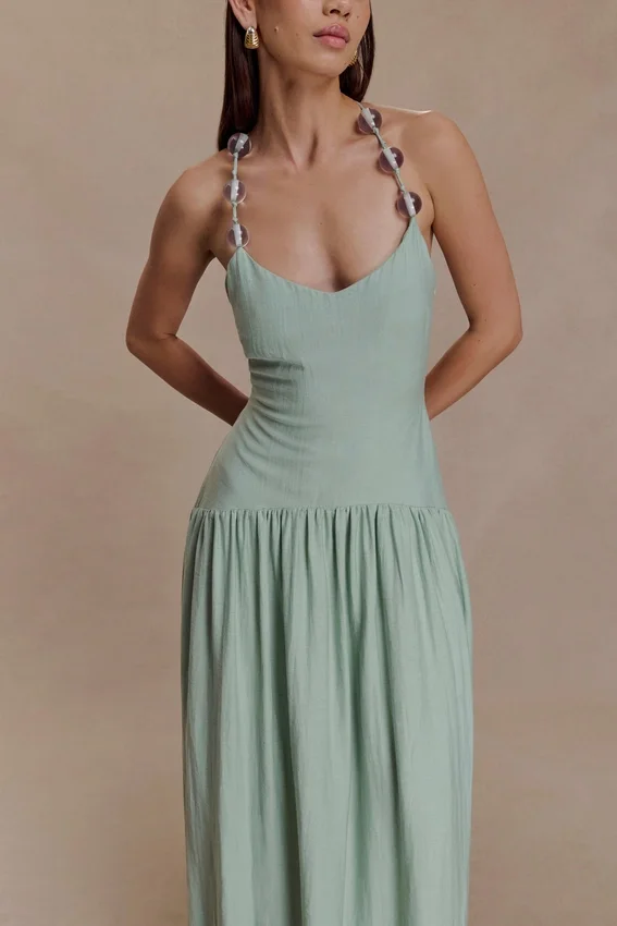 Darling Linen Maxi Dress – Sage Darling Linen Maxi Dress – Sage