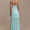 Deanne Bandage And Chiffon Knit Maxi Dress – Blue Deanne Bandage And Chiffon Knit Maxi Dress – Blue