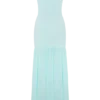 Deanne Bandage And Chiffon Knit Maxi Dress – Blue Deanne Bandage And Chiffon Knit Maxi Dress – Blue