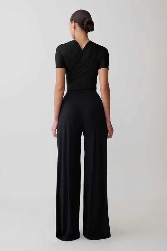 Dewi Wide Leg Modal Pants – Black Dewi Wide Leg Modal Pants – Black