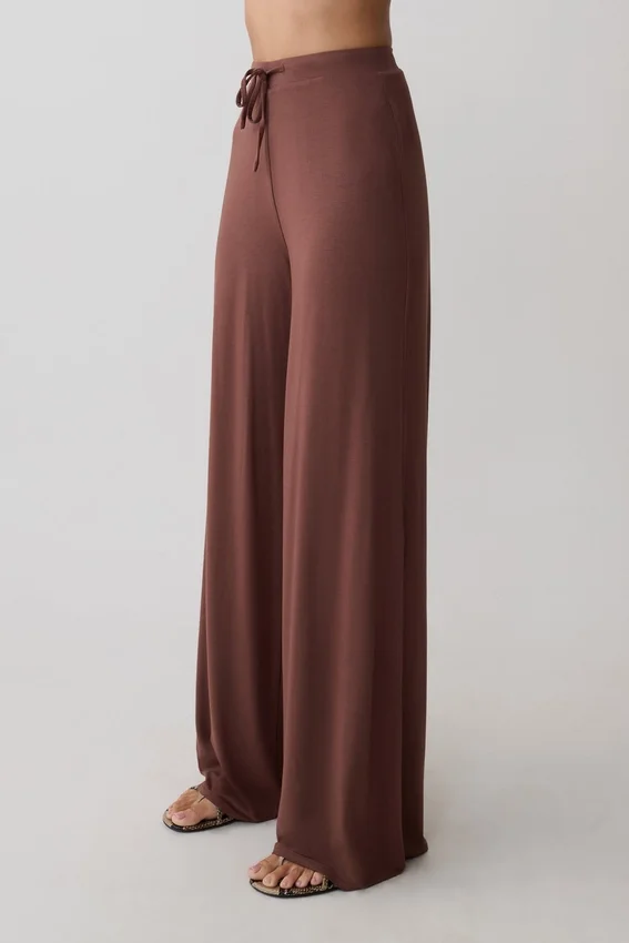 Dewi Wide Leg Modal Pants – Chocolate Dewi Wide Leg Modal Pants – Chocolate
