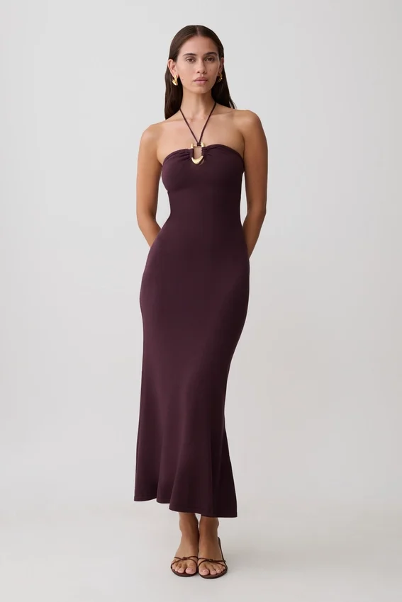 Dimitri Knit Midi Dress – Chocolate Dimitri Knit Midi Dress – Chocolate