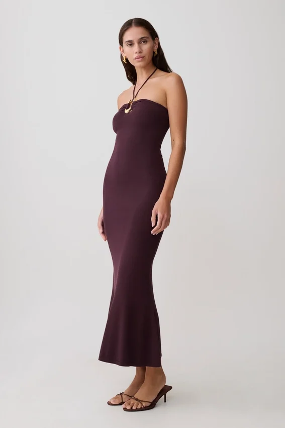 Dimitri Knit Midi Dress – Chocolate Dimitri Knit Midi Dress – Chocolate