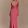 Dinah Lace And Satin Maxi Dress – Blush Rose Dinah Lace And Satin Maxi Dress – Blush Rose