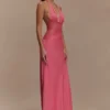 Dinah Lace And Satin Maxi Dress – Blush Rose Dinah Lace And Satin Maxi Dress – Blush Rose