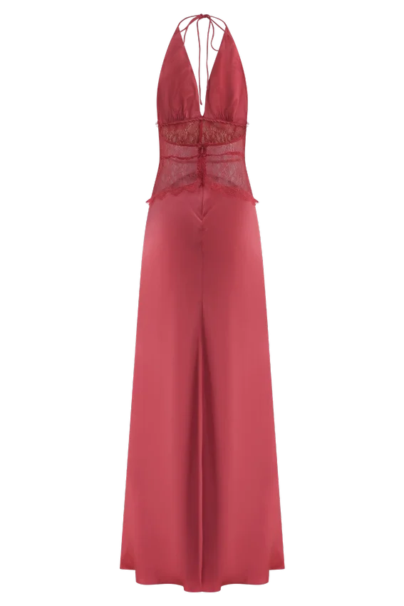 Dinah Lace And Satin Maxi Dress – Blush Rose Dinah Lace And Satin Maxi Dress – Blush Rose