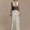 Dinah Lace And Satin Maxi Dress – Polkadot Dinah Lace And Satin Maxi Dress – Polkadot