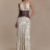 Dinah Lace And Satin Maxi Dress – Polkadot Dinah Lace And Satin Maxi Dress – Polkadot
