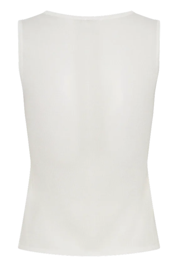 Dollie Sheer Knit Tank Top – Ivory Dollie Sheer Knit Tank Top – Ivory