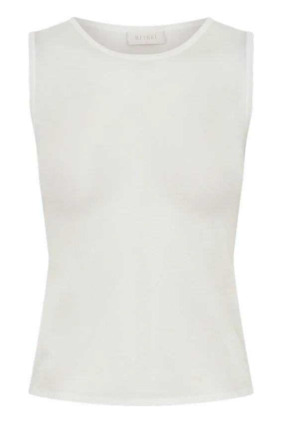 Dollie Sheer Knit Tank Top – Ivory Dollie Sheer Knit Tank Top – Ivory