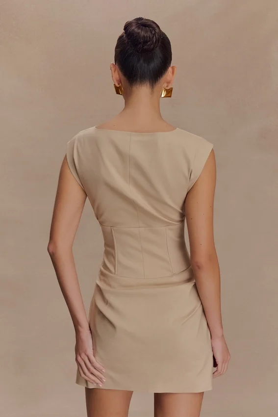 Doris Sleeveless Mini Dress – Camel Doris Sleeveless Mini Dress – Camel