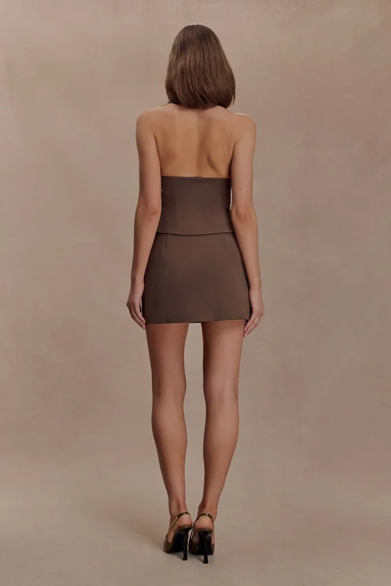 Effy Suiting Mini Skirt – Cacao Brown Effy Suiting Mini Skirt – Cacao Brown