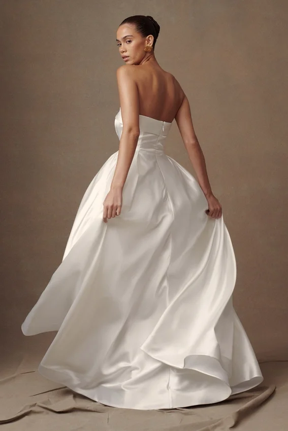 Eileen Strapless Wedding Gown – White Eileen Strapless Wedding Gown – White